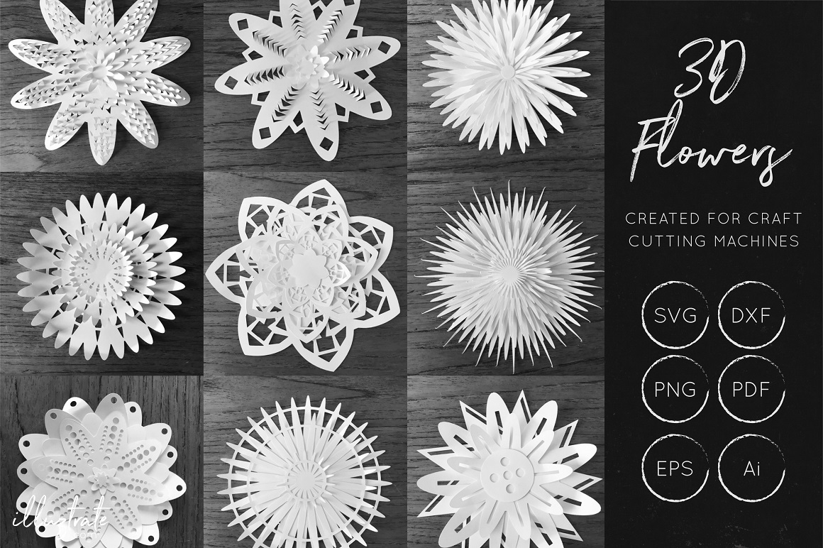 Download 3D Flowers Bundle&nbsp; - Bundle Collection