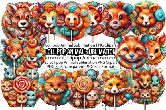 Download Lollipop Animal Sublimation Bundle - Bundle Collection