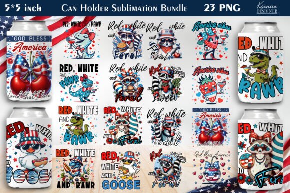 Download Patriotic Funny Quotes Can Cooler Bundle - Bundle Collection