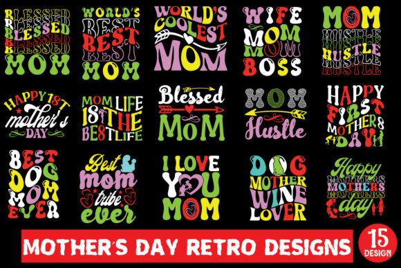 Download Mother’s Day Retro Designs Bundle - Bundle Collection