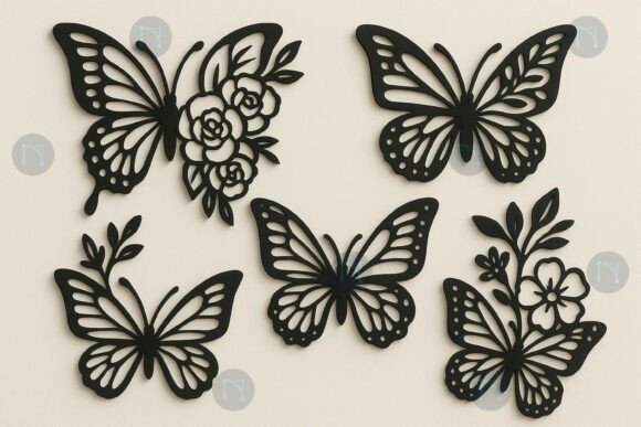 Download Laser Cut Floral Butterfly SVG Bundle - Bundle Collection