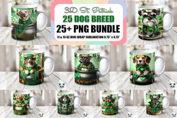 Download St. Patrick Dog 3D Mug Wrap Bundle - Bundle Collection
