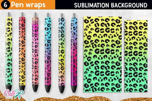 Download Leopard Pen Wraps Sublimation Designs - Leopard Collection