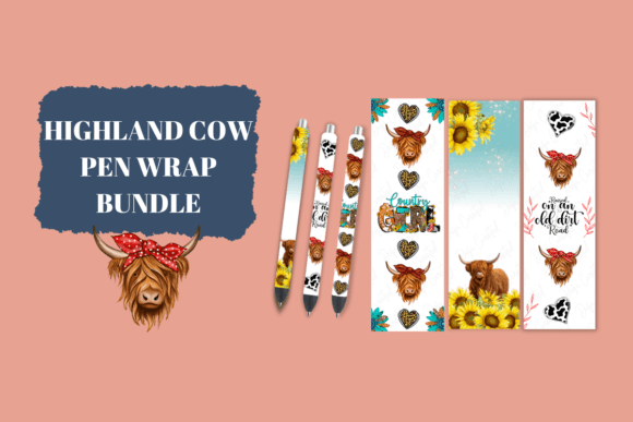 Download Highland Cow Pen Wrap Bundle - Bundle Collection