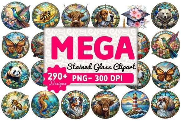 Download Stained Glass Round Mega Bundle - Bundle Collection