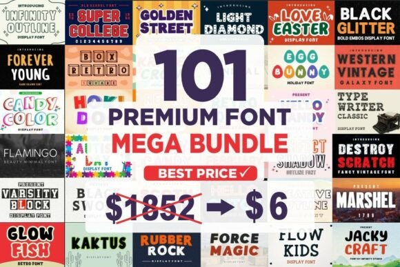 Download Premium Font Mega Bundle - Bundle Collection