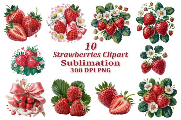 Download Strawberry Sublimation PNG Bundle - Bundle Collection