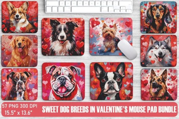 Download Sweet Dog in Valentine's Mouse Pad Bundle - Bundle Collection