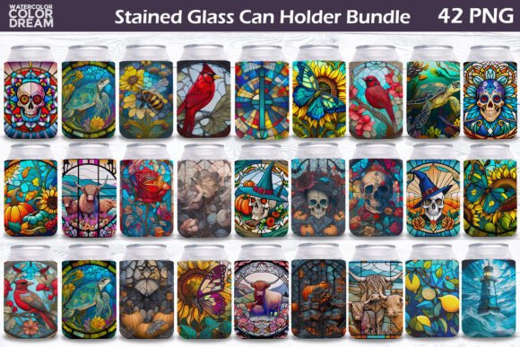 Download Stained Glass Can Cooler Bundle - Bundle Collection