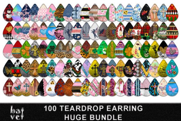 Download Teardrop Earring Sublimation Huge Bundle - Bundle Collection