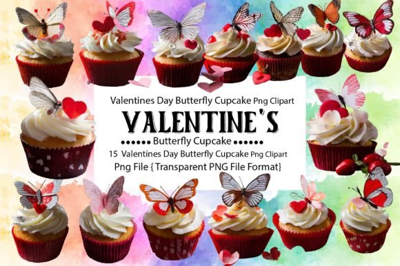 Download Valentines Day Butterfly Cupcake Bundle - Bundle Collection