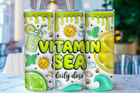 Download 3D Inflated Summer Tumbler Wrap PNG - Tumbler wrap png Collection