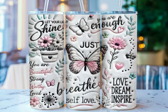 Download Inflated Self Love 20oz Tumbler Wrap PNG - Tumbler wrap png Collection