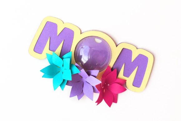 Download Mom 3D Flowers Candy Dome Holder SVG - 3d flowers Collection