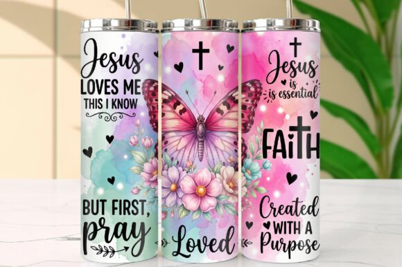 Download Christian 20oz Skinny Tumbler Wrap PNG - Premium Bundle