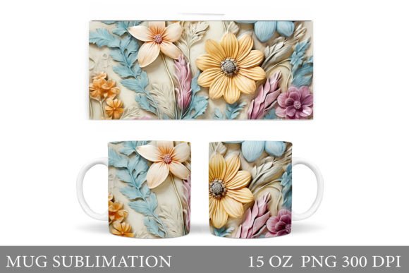 Download 3D Flowers Mug Sublimation - 3d flowers Collection