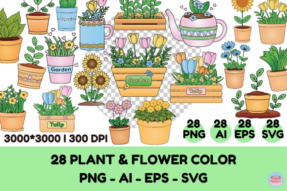 Download Hand-Drawn Plant &amp; Flower Clipart Bundle - Bundle Collection