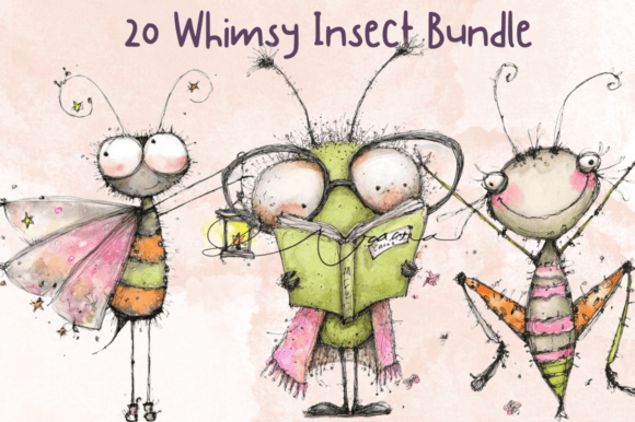 Download Whimsical Quirky Insect Clipart Bundle - Bundle Collection