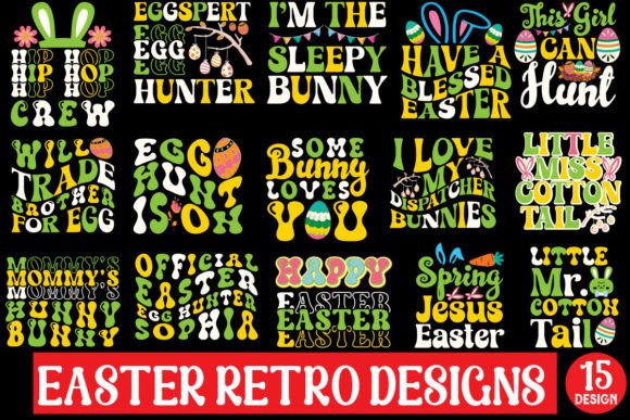 Download Easter Retro Designs Bundle - Bundle Collection