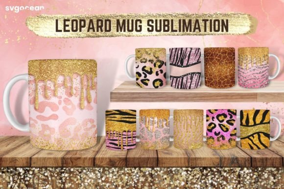 Download Leopard Glitter Mug Sublimation - Leopard Collection