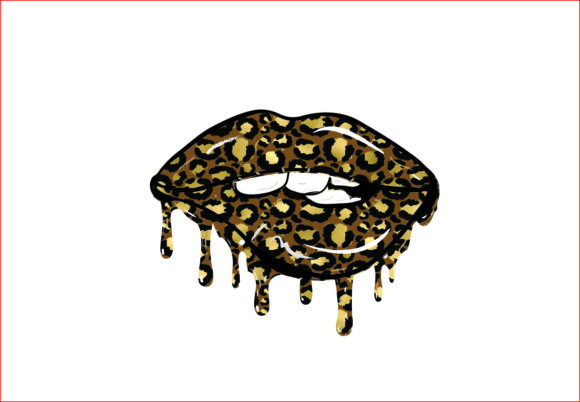 Download Leopard Dripping Lips Png, Sublimation - Leopard Collection