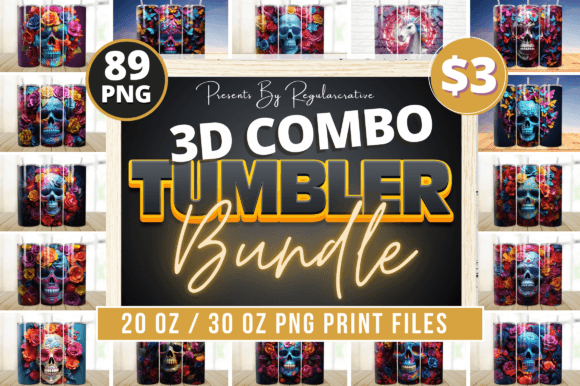 Download 3D Sublimation Tumbler Wrap Huge Bundle - Bundle Collection
