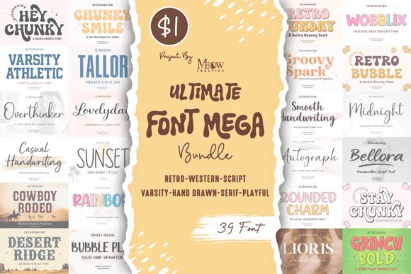 Download Ultimate Font Mega Bundle - Bundle Collection