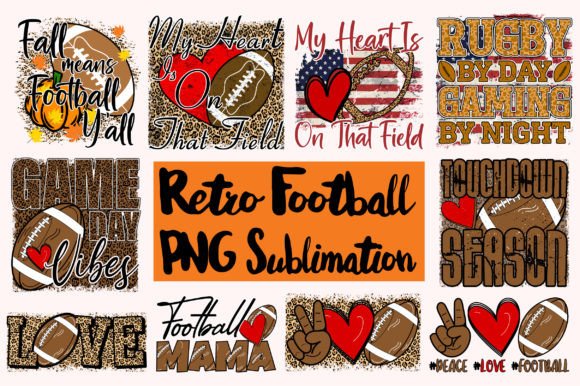 Download Retro Football PNG Sublimation Bundle - Bundle Collection