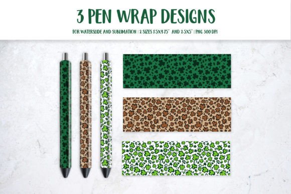 Download St. Patricks Day Leopard Pen Wrap - Leopard Collection