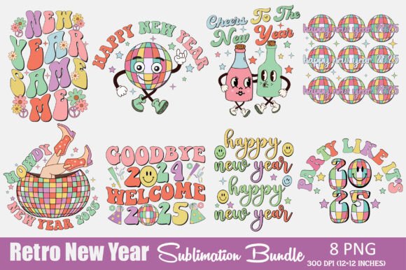 Download New Year Sublimation Design Bundle - Bundle Collection