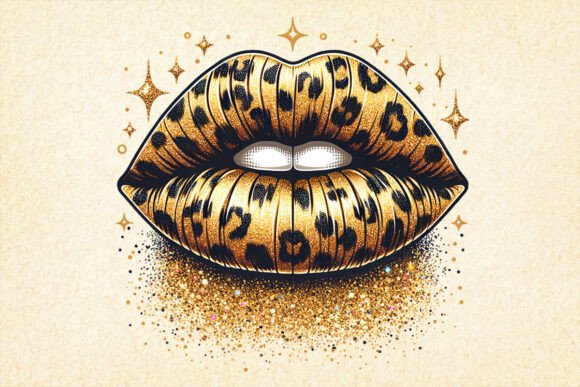 Download Leopard Dripping Lips Sublimation PNG - Leopard Collection