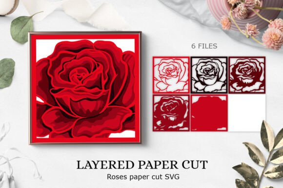 Download 3D Roses SVG Paper Cut / Roses Paper - Premium Resources