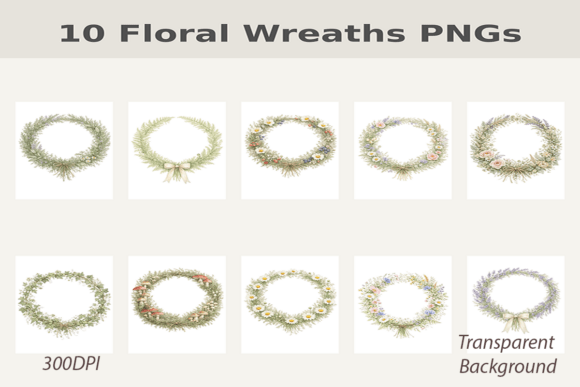 Download 10 Floral Wreath PNG Bundle - Bundle Collection