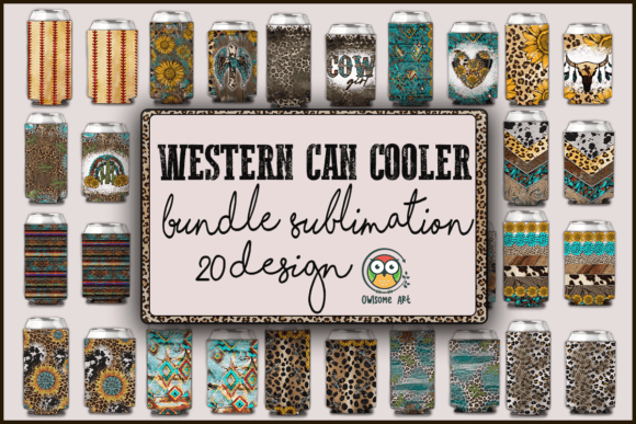 Download Western Can Cooler Sublimation Bundle - Bundle Collection