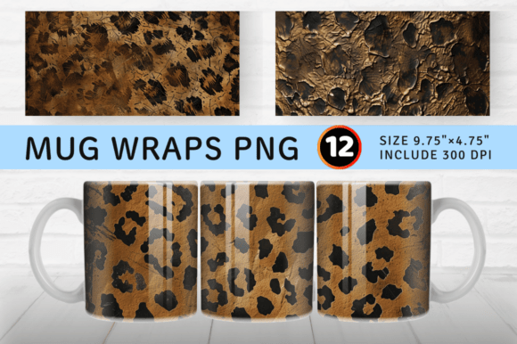 Download Bronze Leopard Mug Wrap Sublimation Desi - Leopard Collection
