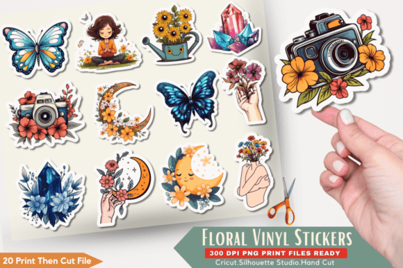 Download Floral Vinyl Stickers Png Bundle,Floral - Bundle Collection