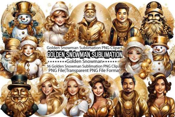 Download Golden Snowman Sublimation Bundle - Bundle Collection