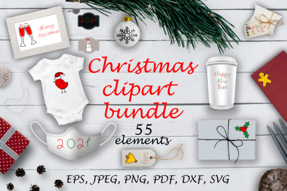 Download Christmas Clipart Bundle. - Bundle Collection