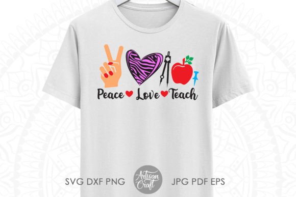 Download Peace Love Teach SVG PNG, Leopard Print - Leopard Collection