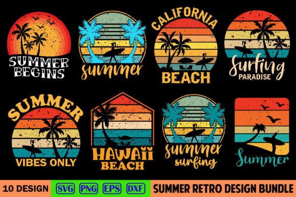 Download Summer Retro Designs Bundle - Bundle Collection