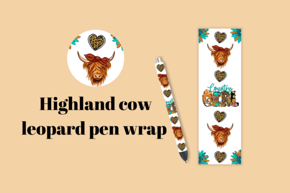 Download Highland Cow Leopard Pen Wrap - Leopard Collection