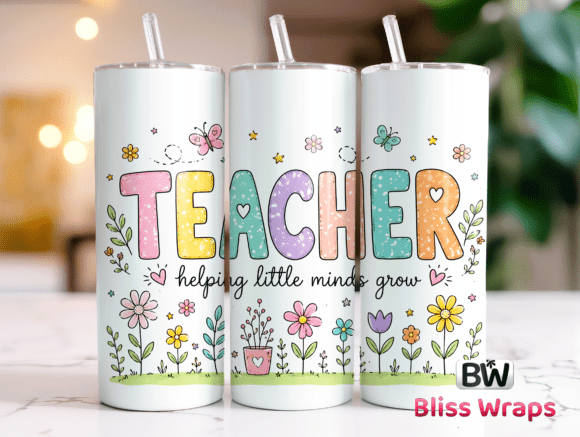 Download Pastel Teacher Tumbler Wrap PNG - Premium Resources