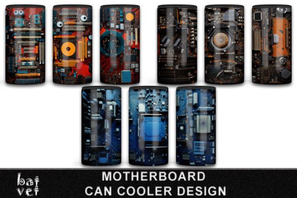 Download Motherboard Can Cooler Bundle PNG Design - Bundle Collection