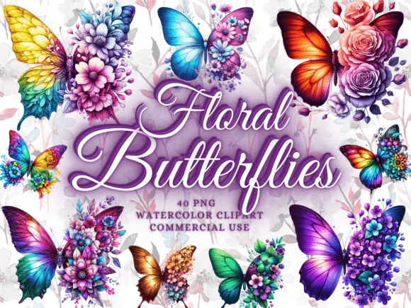 Download Floral Butterfly Png Bundle Butterflies - Bundle Collection
