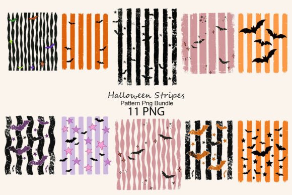 Download Halloween Stripes Pattern Png Bundle - Bundle Collection