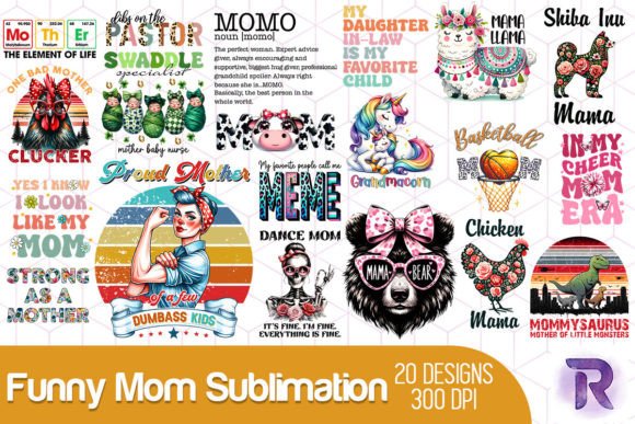 Download Funny Mom Sublimation Bundle - Bundle Collection