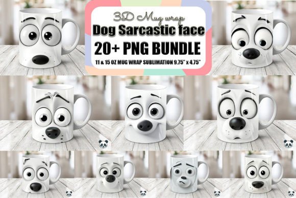 Download Sarcastic Dog Face 3D Mug Wrap Bundle - Bundle Collection