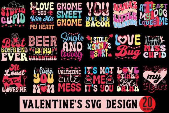 Download Valentine’s Day Retro Designs Bundle - Bundle Collection
