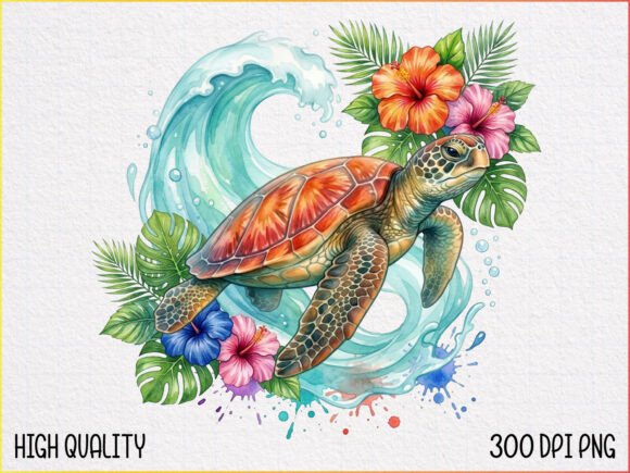 Download Sea Turtle Tropical Sublimation PNG - Tropical sublimation Collection