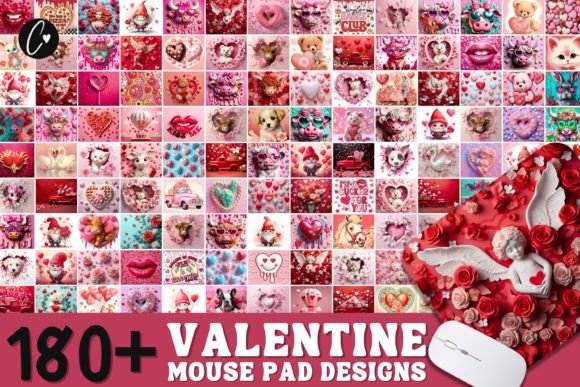 Download HUGE 180 Valentines Mouse Pad Bundle - Bundle Collection